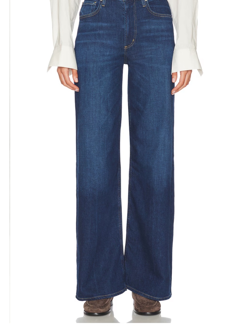Citizens of Humanity Lyra High-Rise Wide Leg Dark Blue Jeans for Women